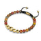 Roter Picasso-Jaspis | Gold | Balance-Edelstein-Makramee-Armband